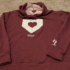 Baseballism Women's Maroon Hoodie